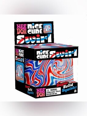 NeeDoh Nice Cube Swirl USA Squishy Fourth of July